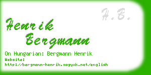 henrik bergmann business card